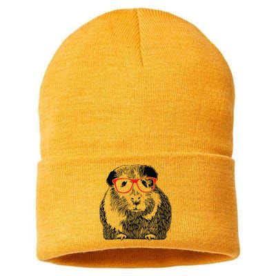 Guinea Pig Funny Guinea Pig Cute Guinea Pig Sustainable Knit Beanie