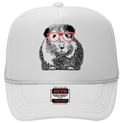 Guinea Pig Funny Guinea Pig Cute Guinea Pig High Crown Mesh Back Trucker Hat