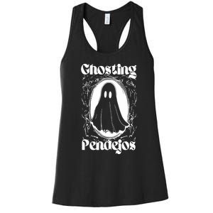 Ghosting Pendejos Funny Mexican Ghost Halloween Women's Racerback Tank