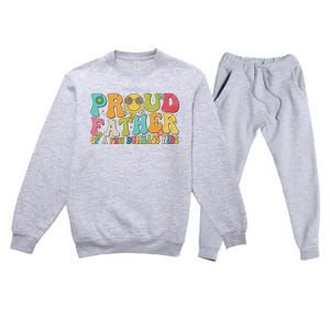 Groovy Proud Father Dumbass Retro Fathers Day Premium Crewneck Sweatsuit Set