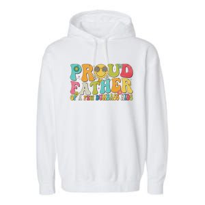 Groovy Proud Father Dumbass Retro Fathers Day Garment-Dyed Fleece Hoodie