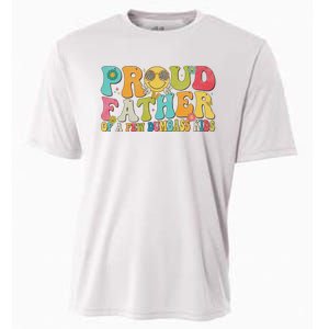 Groovy Proud Father Dumbass Retro Fathers Day Cooling Performance Crew T-Shirt