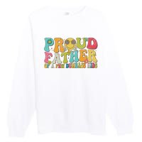 Groovy Proud Father Dumbass Retro Fathers Day Premium Crewneck Sweatshirt