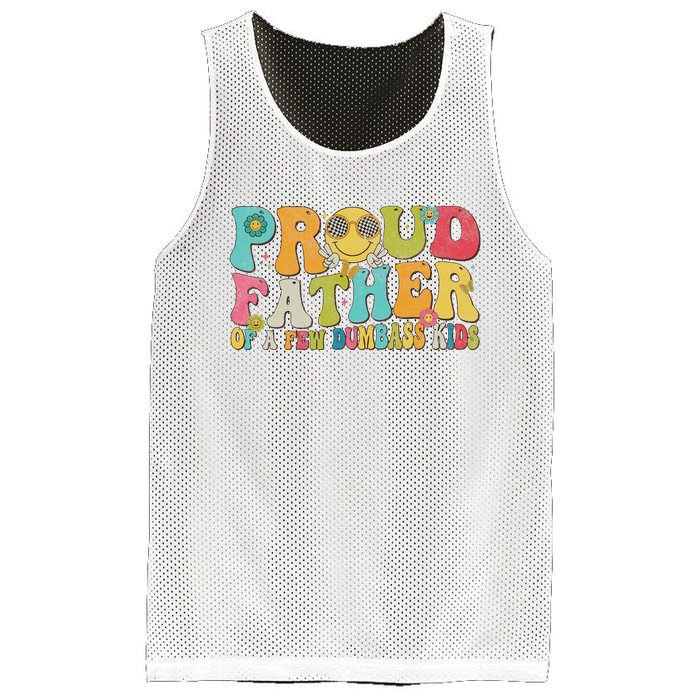 Groovy Proud Father Dumbass Retro Fathers Day Mesh Reversible Basketball Jersey Tank