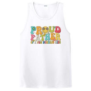 Groovy Proud Father Dumbass Retro Fathers Day PosiCharge Competitor Tank