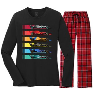 Grand Prix F1 Race Women's Long Sleeve Flannel Pajama Set 