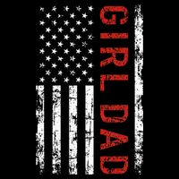 GirlDad Proud Father of Fathers Day Vintage Backpack