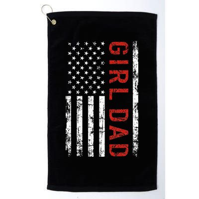 GirlDad Proud Father of Fathers Day Vintage Golf Towel