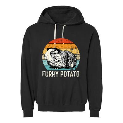 Guinea Pig Furry Potato Vintage Guinea Pig Garment-Dyed Fleece Hoodie