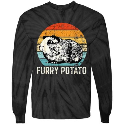 Guinea Pig Furry Potato Vintage Guinea Pig Tie-Dye Long Sleeve Shirt