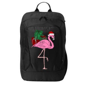 Greater Pink Flamingo Christmasn Xmas Santa Phoenicopteridae Gift City Backpack