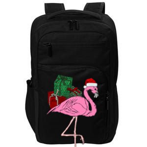 Greater Pink Flamingo Christmasn Xmas Santa Phoenicopteridae Gift Impact Tech Backpack