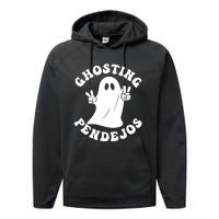 Ghosting Pendejos Funny Mexican Ghost Halloween Meme Performance Fleece Hoodie