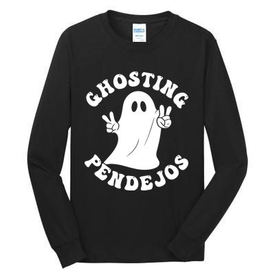 Ghosting Pendejos Funny Mexican Ghost Halloween Meme Tall Long Sleeve T-Shirt