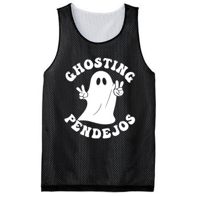 Ghosting Pendejos Funny Mexican Ghost Halloween Meme Mesh Reversible Basketball Jersey Tank