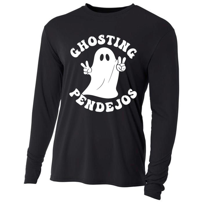 Ghosting Pendejos Funny Mexican Ghost Halloween Meme Cooling Performance Long Sleeve Crew