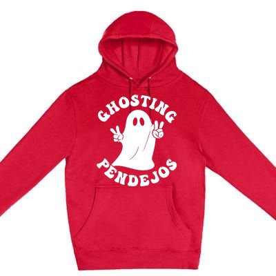 Ghosting Pendejos Funny Mexican Ghost Halloween Meme Premium Pullover Hoodie