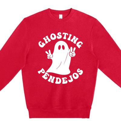 Ghosting Pendejos Funny Mexican Ghost Halloween Meme Premium Crewneck Sweatshirt