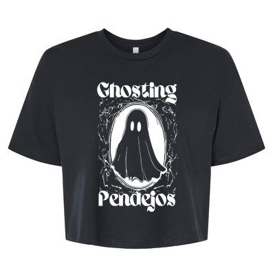 Ghosting Pendejos Funny Mexican Ghost Halloween Meme Bella+Canvas Jersey Crop Tee