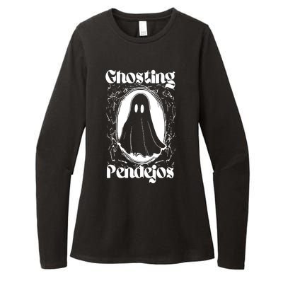 Ghosting Pendejos Funny Mexican Ghost Halloween Meme Womens CVC Long Sleeve Shirt