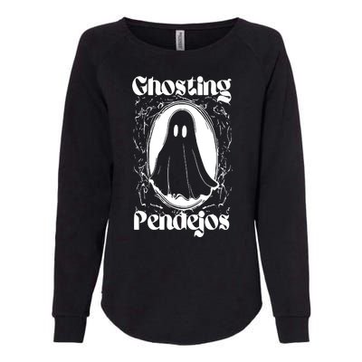 Ghosting Pendejos Funny Mexican Ghost Halloween Meme Womens California Wash Sweatshirt