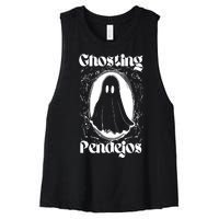 Ghosting Pendejos Funny Mexican Ghost Halloween Meme Women's Racerback Cropped Tank