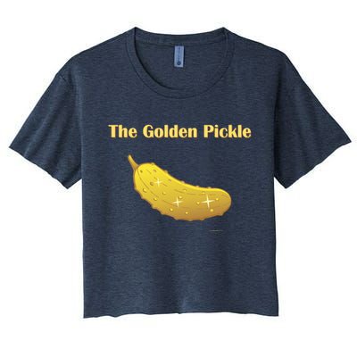 Golden Pickle, Fun Pickleball Shirt Women's Crop Top Tee