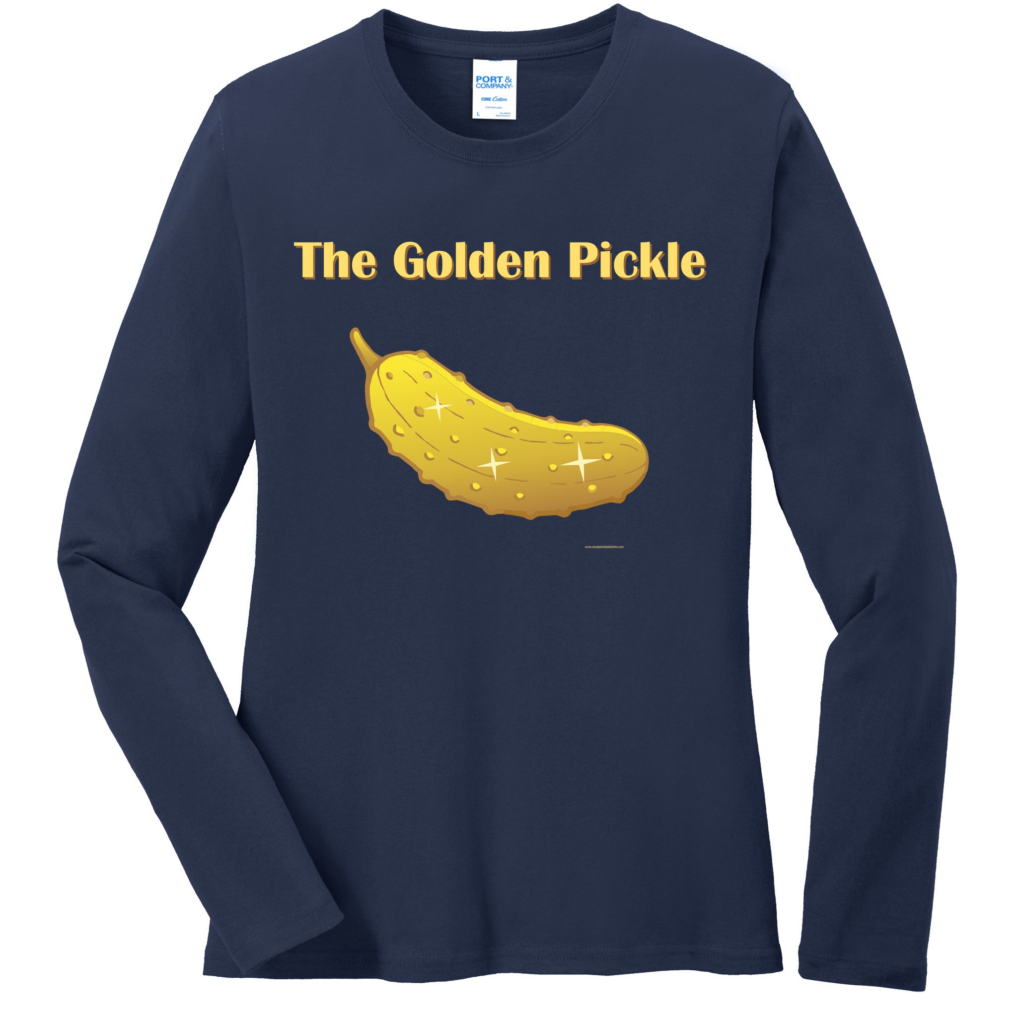 Golden Pickle, Fun Pickleball Shirt Ladies Long Sleeve Shirt