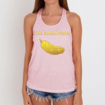 Golden Pickle, Fun Pickleball Shirt Women's Knotted Racerback Tank