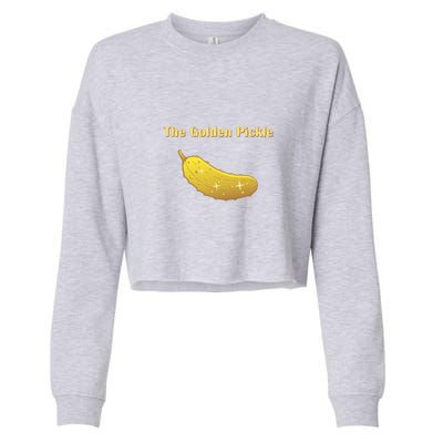 Golden Pickle, Fun Pickleball Shirt Cropped Pullover Crew