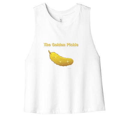 Golden Pickle, Fun Pickleball Shirt Women's Racerback Cropped Tank