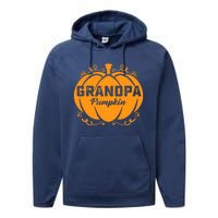 Grandpa Pumpkin Funny Halloween Family Costume Thanksgiving Performance Fleece Hoodie