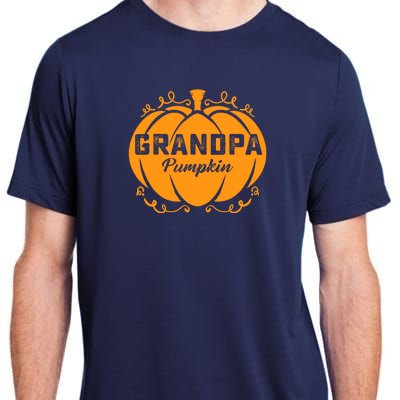 Grandpa Pumpkin Funny Halloween Family Costume Thanksgiving Adult ChromaSoft Performance T-Shirt