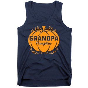 Grandpa Pumpkin Funny Halloween Family Costume Thanksgiving Tank Top