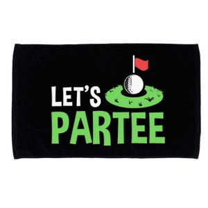 Golf Player Funny Golfing Outfits Golf Pun Let's Partee Microfiber Hand Towel