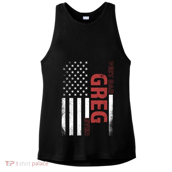 Greg Personalized FatherS Day Gift Flag Best Dad Gift Ladies PosiCharge Tri-Blend Wicking Tank