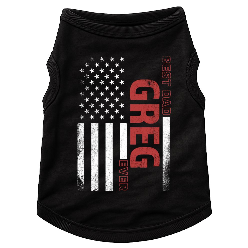 Greg Personalized FatherS Day Gift Flag Best Dad Gift Doggie Tank
