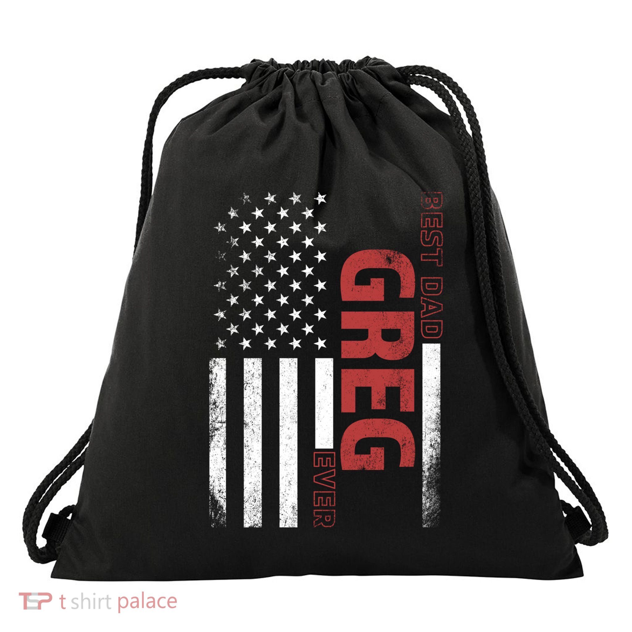 Greg Personalized FatherS Day Gift Flag Best Dad Gift Drawstring Bag