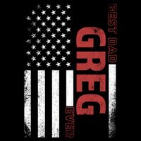 Greg Personalized FatherS Day Gift Flag Best Dad Gift Women's Crop Top Tee