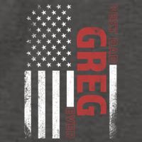 Greg Personalized FatherS Day Gift Flag Best Dad Gift Vector Backpack