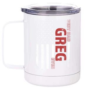 Greg Personalized FatherS Day Gift Flag Best Dad Gift 12 oz Stainless Steel Tumbler Cup