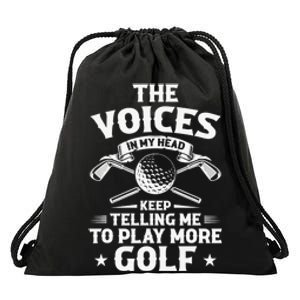 Golf Player Funny Golfing Outfits Golf Pun Let's Partee Drawstring Bag