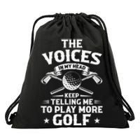 Golf Player Funny Golfing Outfits Golf Pun Let's Partee Drawstring Bag