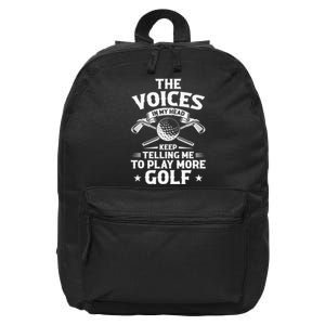 Golf Player Funny Golfing Outfits Golf Pun Let's Partee 16 in Basic Backpack