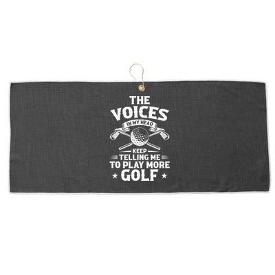 Golf Player Funny Golfing Outfits Golf Pun Let's Partee Large Microfiber Waffle Golf Towel