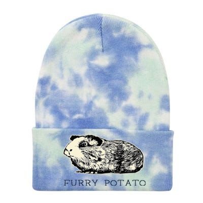 Guinea Pig Furry Potato Vintage Guinea Pig Tie Dye 12in Knit Beanie