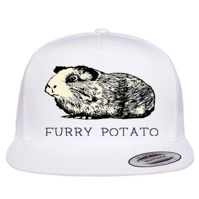 Guinea Pig Furry Potato Vintage Guinea Pig Flat Bill Trucker Hat