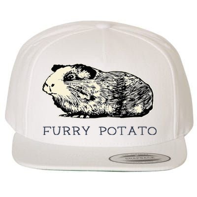 Guinea Pig Furry Potato Vintage Guinea Pig Wool Snapback Cap