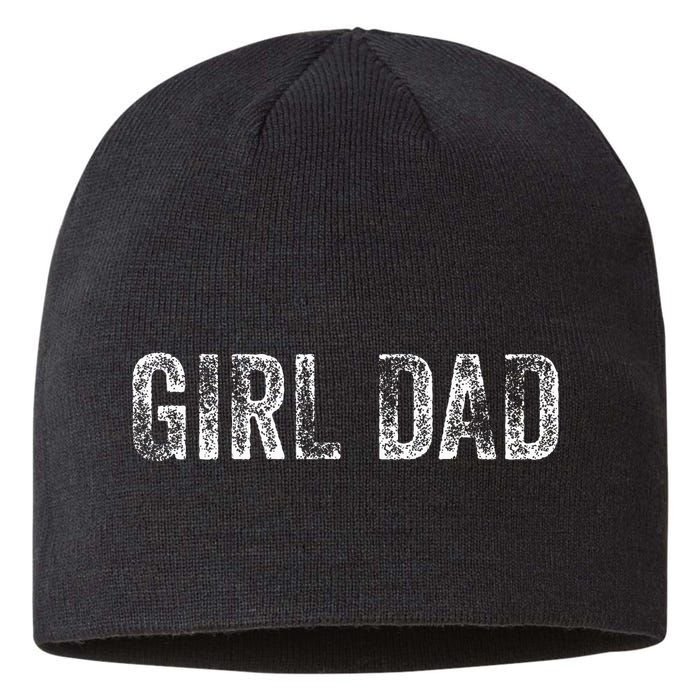 GirlDad Proud Father of Fathers Day Vintage Sustainable Beanie