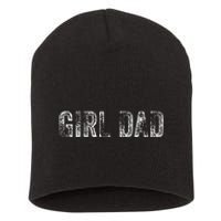 GirlDad Proud Father of Fathers Day Vintage Short Acrylic Beanie